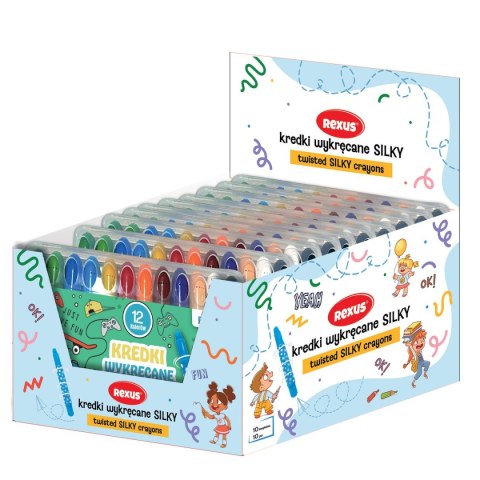 Kredki świecowe Silky wykręcane 12 kol. Beniamin (4114210) Kredki świecowe Silky wykręcane 12 kol. Beniamin (4114210)