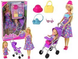Lalka Anlily Lalka Z Dzieckiem W Wózku Spacerowym Akcesoria [mm:] 290 Lean (13388)