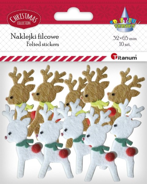 Naklejka (nalepka) Craft-Fun Series filcowe 3D renifery Titanum