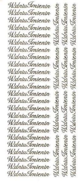 Naklejka (nalepka) W dniu imienin złote Farro (067)