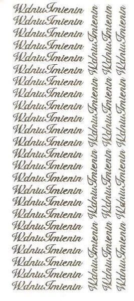 Naklejka (nalepka) W dniu imienin złote Farro (067)