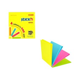Notes samoprzylepny (karteczki) Magic Pads neon mix 100k [mm:] 76x76 Stick'n (21571)