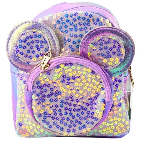 Plecak w cekiny myszka fioletowa Lean (22286)