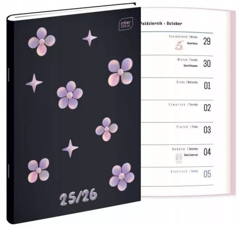 Kalendarz książkowy (terminarz) CHROME 48 STRON B6 Interdruk (ZESZYTOWY)