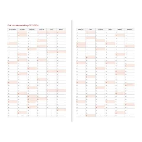 Kalendarz nauczyciela książkowy (terminarz) Vivella seledyn A5 Wydawnictwo Wokół Nas (A5TA071B)