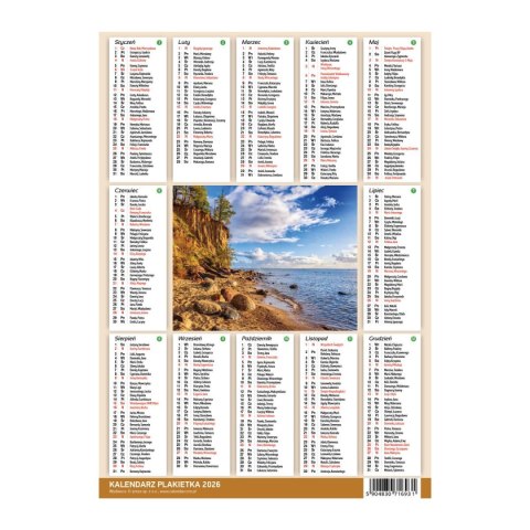 Kalendarz ścienny MIX 250mm x 353mm Press