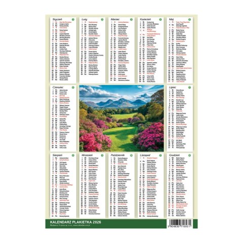 Kalendarz ścienny MIX 250mm x 353mm Press