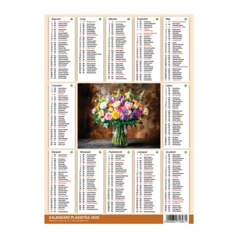 Kalendarz ścienny MIX 250mm x 353mm Press