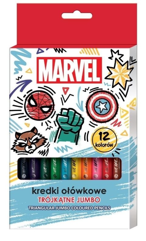 Kredki ołówkowe Avengers trójkątne 12 kol. Beniamin Kredki ołówkowe Avengers trójkątne 12 kol. Beniamin