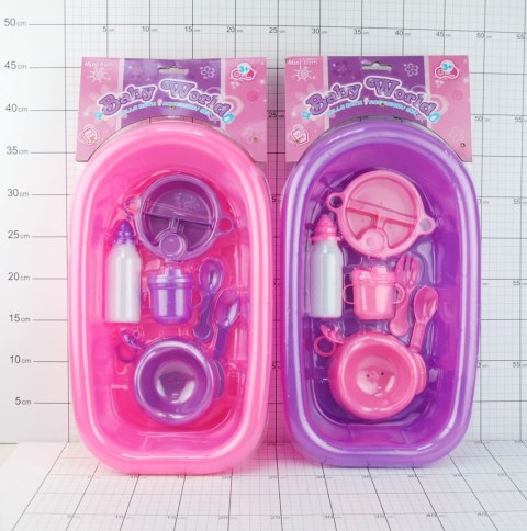 Zestaw akcesoriów dla lalek wanienka z akcesoriami Dromader (130-843140)