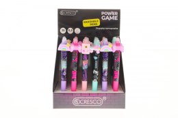 Długopis wymazywalny POWER GAME 5907464221949 wkład niebieski 0,5mm Cresco (450010-P)