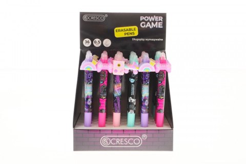 Długopis wymazywalny POWER GAME 5907464221949 wkład niebieski 0,5mm Cresco (450010-P)