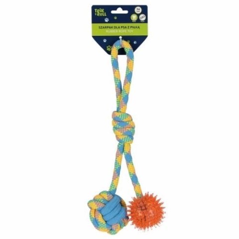 Gadżet Zabawka dla psa Szarpak 34 cm z piłką 2 stronny pomarańczowy Trik Roll (560877) Gadżet Zabawka dla psa Szarpak 34 cm z piłką 2 stronny pomarańczowy Trik Roll (560877)