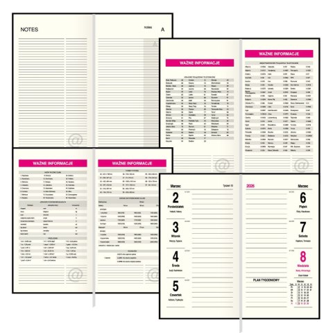 Kalendarz książkowy (terminarz) SLIM 3/4 B6 Press (tygodniowy) Kalendarz książkowy (terminarz) SLIM 3/4 B6 Press (tygodniowy)
