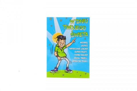 Kartka składana Comic Urodzinowy dla chłopaka B6 Ev-corp (STKC-029) Kartka składana Comic Urodzinowy dla chłopaka B6 Ev-corp (STKC-029)