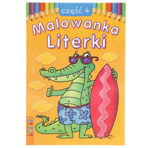 Książeczka edukacyjna Malowanka - Literki część 4 Literka Książeczka edukacyjna Malowanka - Literki część 4 Literka