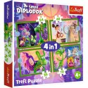 Puzzle Świat Smoka Diplodoka 4w1 el. Trefl (34663)