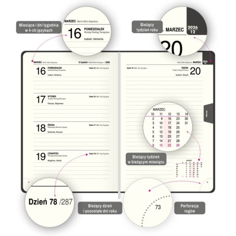Kalendarz książkowy (terminarz) dwuletni A5 Press