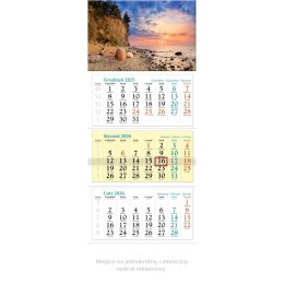 Kalendarz ścienny trójdzielny 320mm x 860mm Lucrum (KT02)