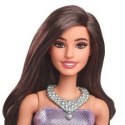 Lalka Fashionistas brązowe włosy, cekinowa sukienka [mm:] 290 Barbie (HYT92)