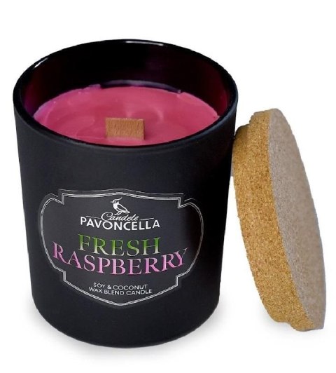 Świeczka ozdobna Classico Fresh Raspberry czarna 135 g Pavoncella (5905711530752)