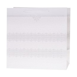 Torba prezentowa torebka lux brok Biała horyzont Kwadrat [mm:] 370x370x 200 Rozette (5907354051090)