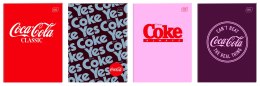 Zeszyt tematyczny COCA COLA HYBRID A6 32k. 70g krata Interdruk (do słówek)