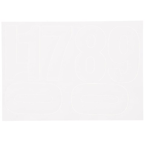 Cyfry samoprzylepne białe Farro