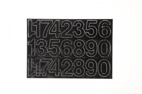 Cyfry samoprzylepne czarne Farro