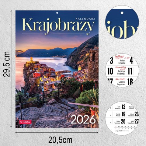 Kalendarz ścienny A4 KRAJOBRAZY A4 x 300mm Press (5904830713435)