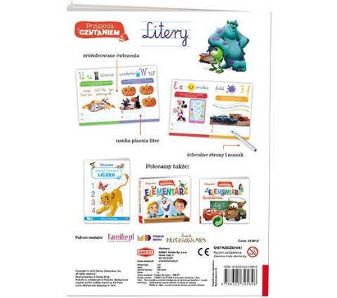 Książeczka edukacyjna Disney Uczy. Przygoda z Czytaniem. Elementarz. Ćwiczenia. Litery Ameet (USL 9304) Książeczka edukacyjna Disney Uczy. Przygoda z Czytaniem. Elementarz. Ćwiczenia. Litery Ameet (USL 9304)