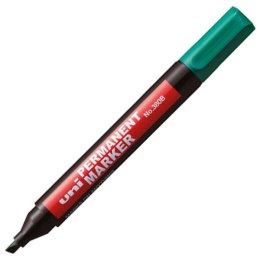 Marker permanentny zielony 1,0-4,5mm ścięta końcówka Uni (NO-380B)