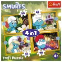 Puzzle Życie w Wiosce Smerfów 4w1 el. Trefl (34664)