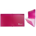 Teczka segregująca PP Titanum DL z gumką 13 przegródek różowa (TDL12RE)