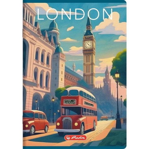 Zeszyt Retro City A4 96k. 70g krata Herlitz (400196848)