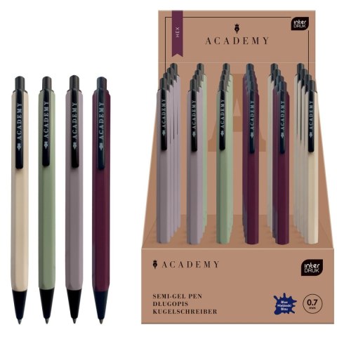 Długopis wymazywalny Academy HEX gripem niebieski 0,7mm Interdruk (żelowy) Długopis wymazywalny Academy HEX gripem niebieski 0,7mm Interdruk (żelowy)