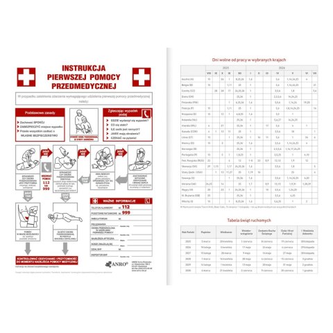 Kalendarz nauczyciela książkowy (terminarz) PCV KWIATY bezbarwny A5 Wydawnictwo Wokół Nas (A5TN078B)