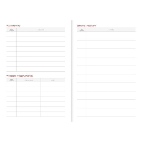 Kalendarz nauczyciela książkowy (terminarz) PCV KWIATY bezbarwny A5 Wydawnictwo Wokół Nas (A5TN078B)