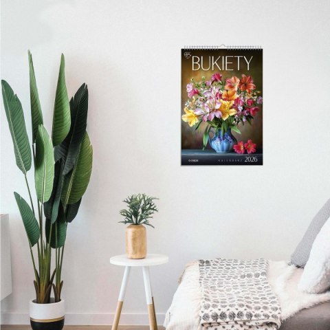 Kalendarz ścienny 16 stron wieloplanszowy A3 Press (Bukiety)
