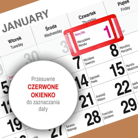 Kalendarz ścienny PLAŻA 310mm x 790mm Press