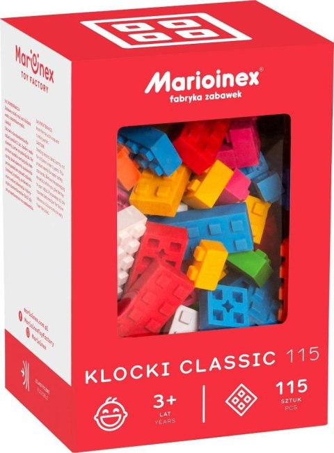 Klocki konstrukcyjne Classic Blocks 115 elementów Marioinex Klocki konstrukcyjne Classic Blocks 115 elementów Marioinex