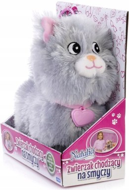 Pluszak interaktywny kotek chodzący na smyczy szary Artyk (175985)