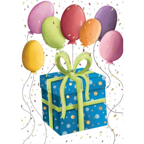 Kartka składana KARNET B8 prezent z balonami Henry (5905701484355) Kartka składana KARNET B8 prezent z balonami Henry (5905701484355)