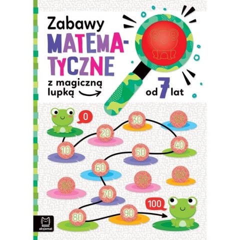 Książka dla dzieci Zabawy matematyczne z magiczną lupką, od 7 lat Aksjomat Książka dla dzieci Zabawy matematyczne z magiczną lupką, od 7 lat Aksjomat
