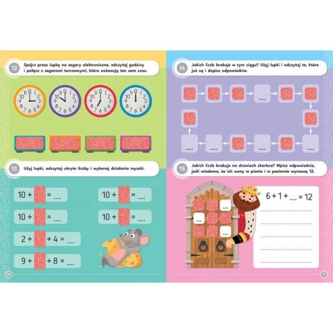 Książka dla dzieci Zabawy matematyczne z magiczną lupką, od 7 lat Aksjomat Książka dla dzieci Zabawy matematyczne z magiczną lupką, od 7 lat Aksjomat