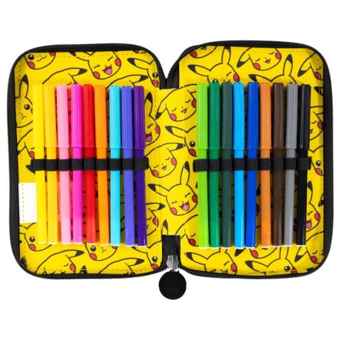 Piórnik POKEMON POTRÓJNY St.Majewski (z wyposażnieniem)