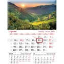 Kalendarz ścienny JEDNODZIELNY 2025 GÓRY A4 Lucrum (KJ03)