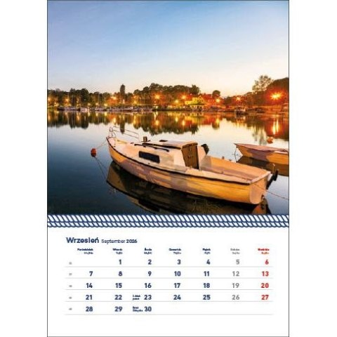 Kalendarz ścienny WARMIA I MAZURY WIELOPLANSZOWY 320mm x 855mm Jotan (WP 122)