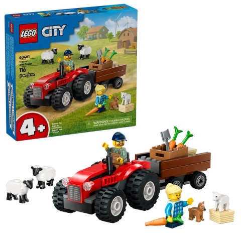 Klocki konstrukcyjne City Czerwony traktor z przyczepą i owcą Lego (60461) Klocki konstrukcyjne City Czerwony traktor z przyczepą i owcą Lego (60461)