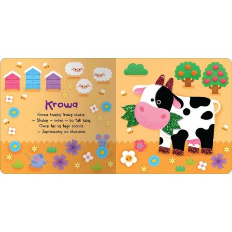 Książka dla dzieci Pogłaszcz zwierzęta. Na wsi. Książeczka sensoryczna z brokatem Aksjomat Książka dla dzieci Pogłaszcz zwierzęta. Na wsi. Książeczka sensoryczna z brokatem Aksjomat